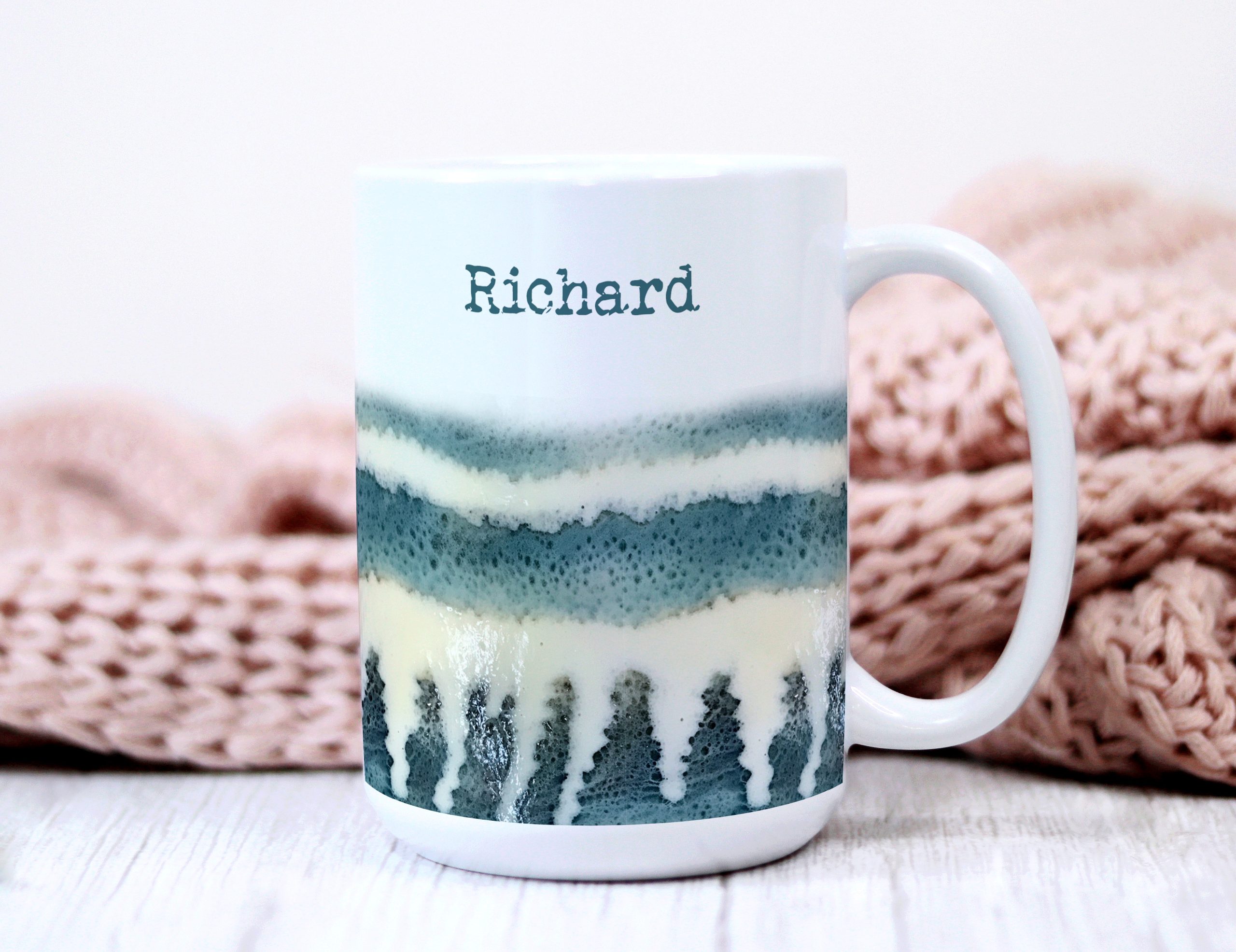 Personalised Glaze Effect Mugs - Modern Ceramic Style Gift - Image 3