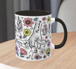 Personalised Mummy Mug – Custom Hands & Kids Names Mug - Image 3