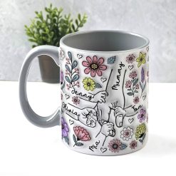 Personalised Mummy Mug – Custom Hands & Kids Names Mug - Image 4