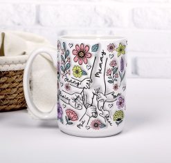 Personalised Mummy Mug – Custom Hands & Kids Names Mug - Image 6