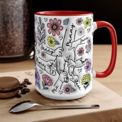 Personalised Mummy Mug – Custom Hands & Kids Names Mug - Image 7