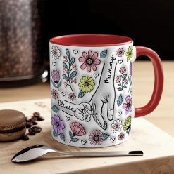 Personalised Mummy Mug – Custom Hands & Kids Names Mug - Image 5