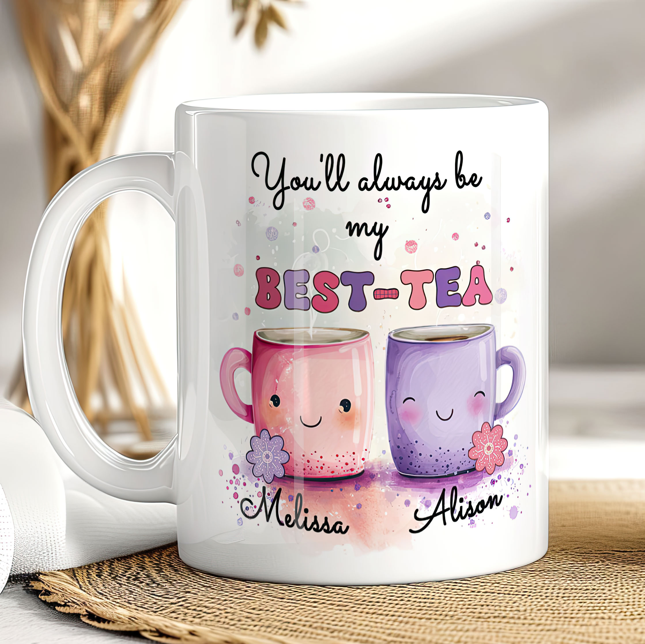 Personalised Best-Tea Mug - Friendship Gift for Best Friend - Bestie