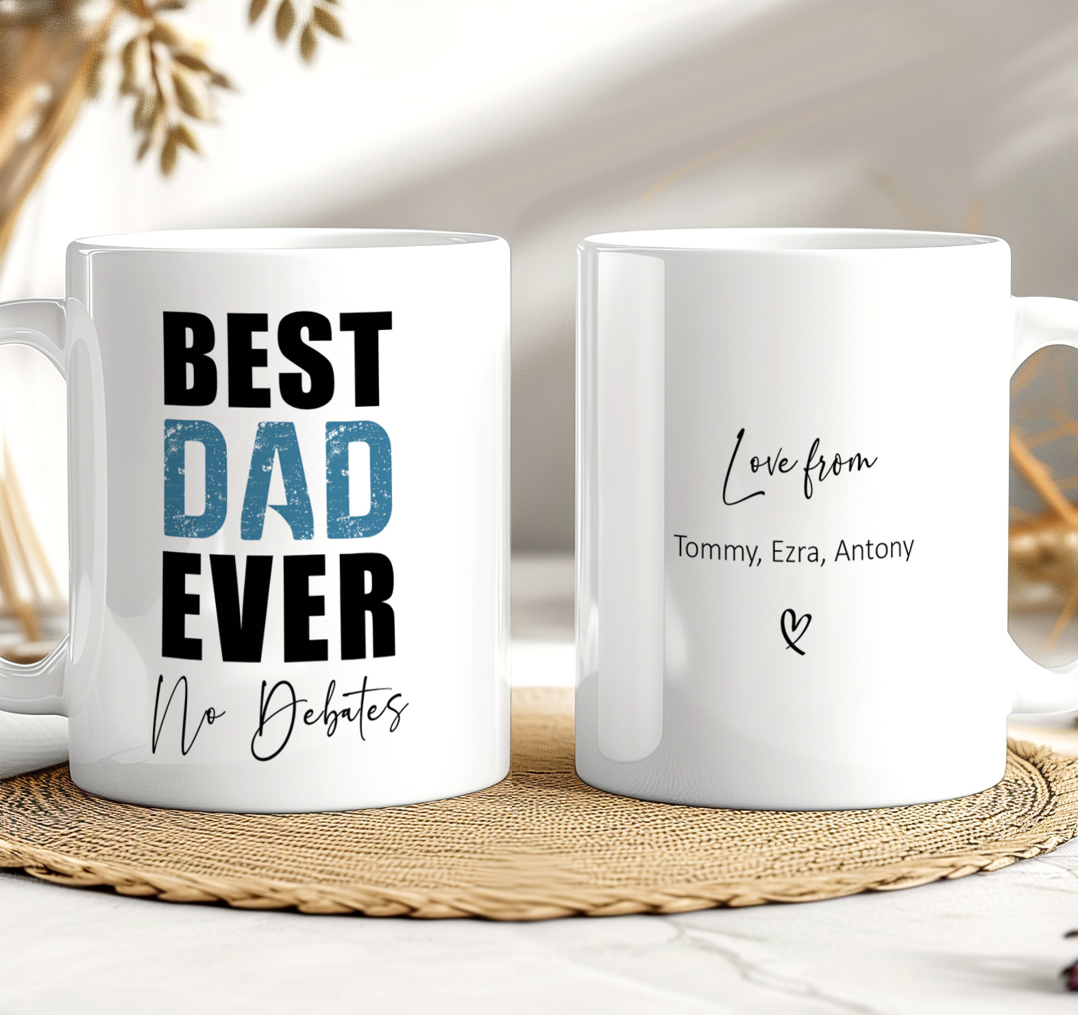 Best Dad Ever Mug – Personalised Gift from Kids
