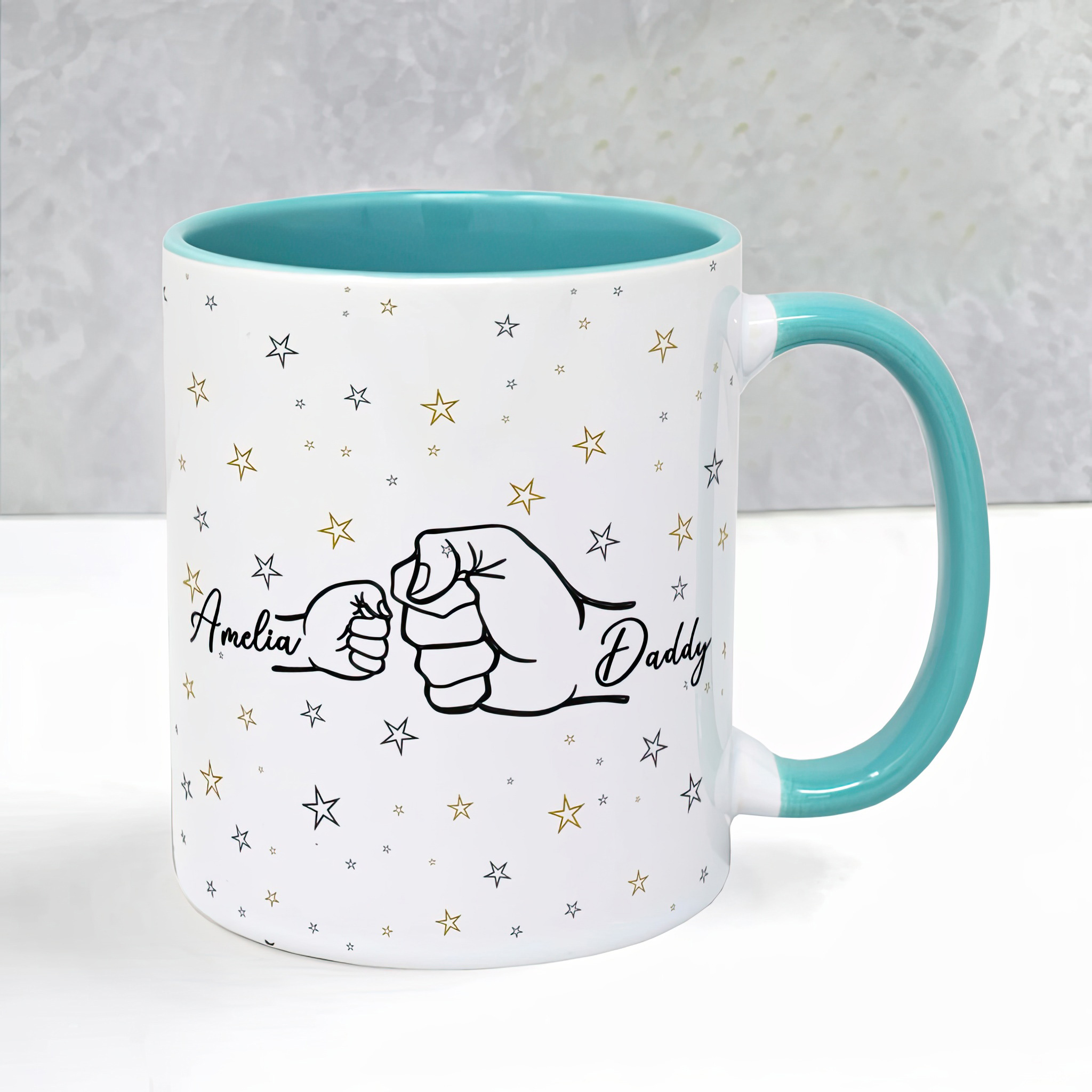 Personalised Fist Bump Dad Mug – Family Names Father’s Day Gift - Image 10