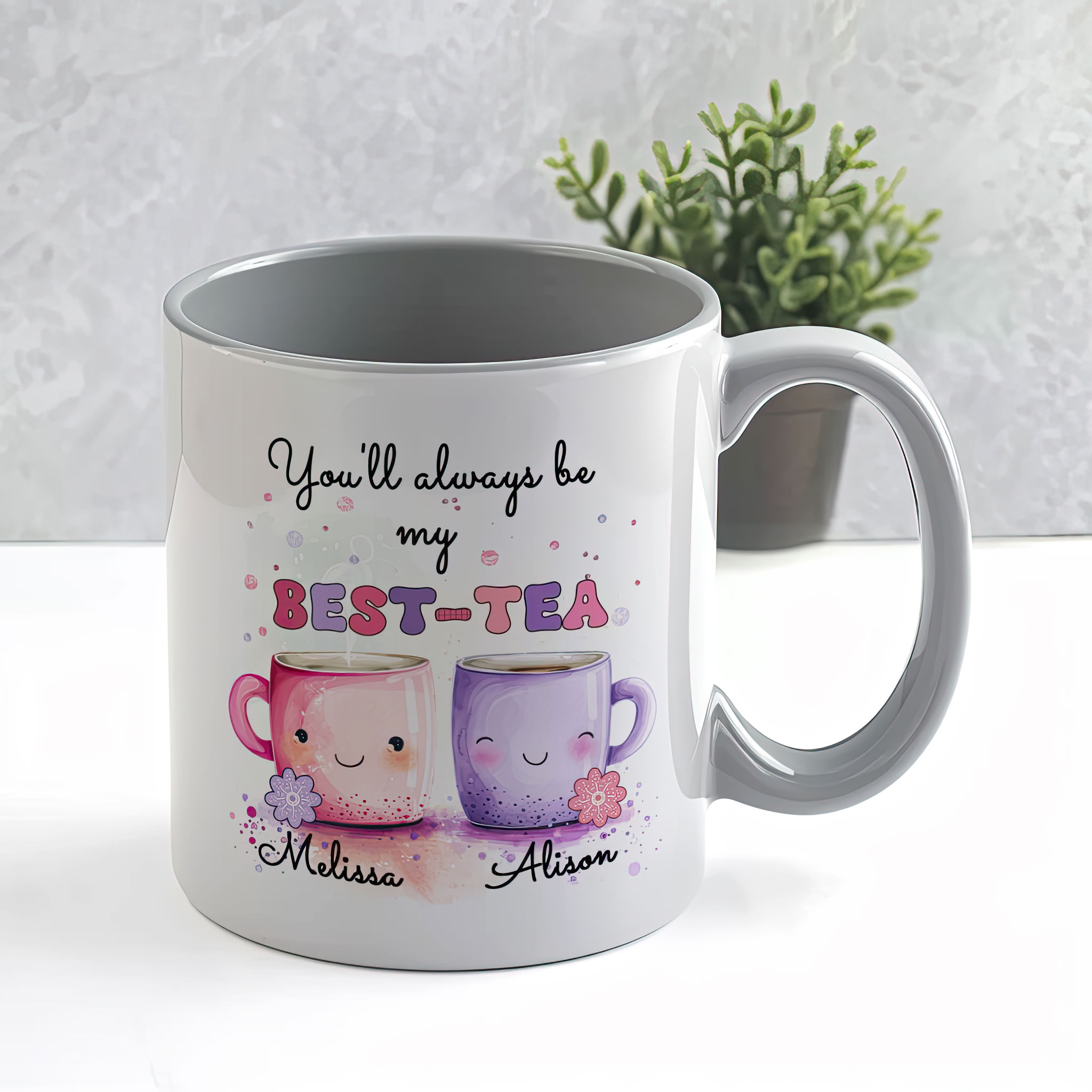 Personalised Best-Tea Mug - Friendship Gift for Best Friend - Bestie - Image 5
