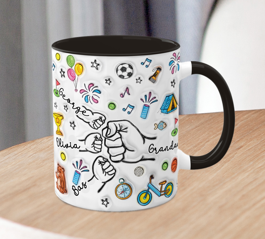 Personalised Daddy Fist Bump Mug – Gift from Kids - Image 6