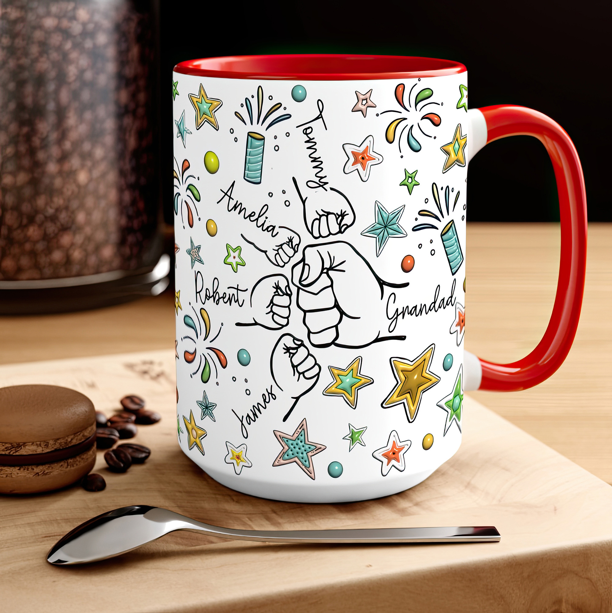 Personalised Daddy Fist Bump Mug – Custom Family Gift for Dad - Image 5