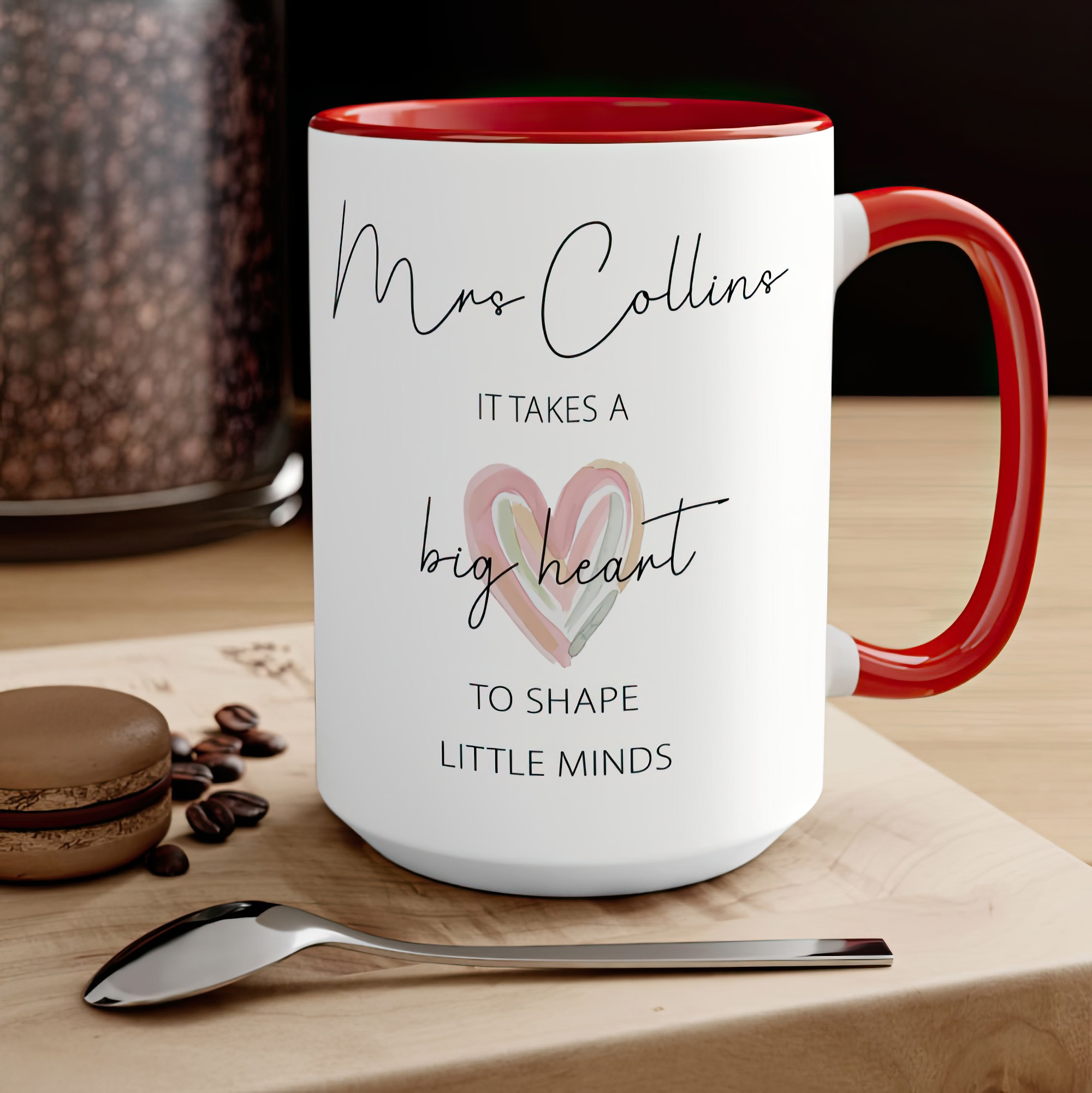 Personalised Teacher Mug – Big Heart Little Minds Gift - Image 6