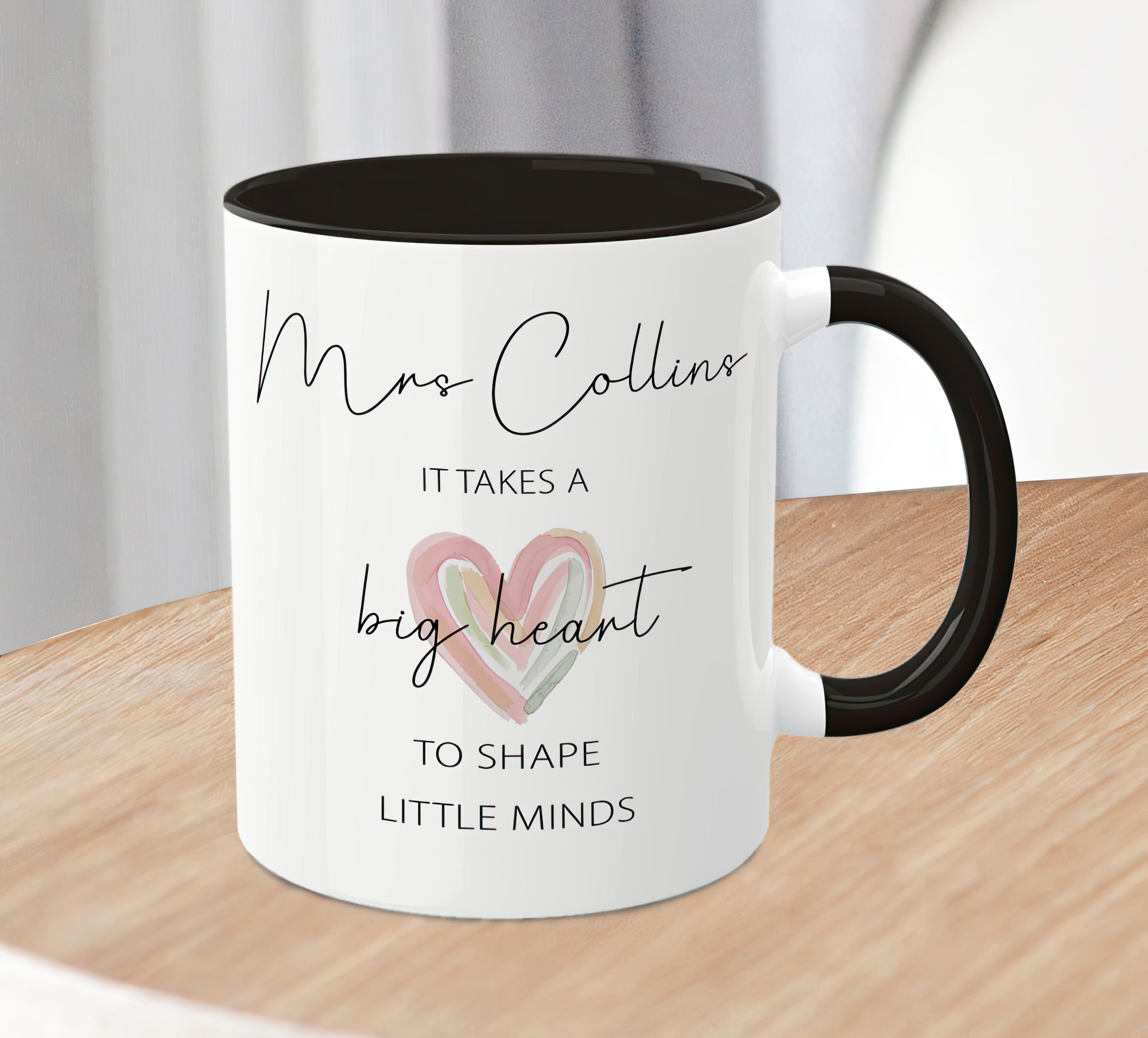 Personalised Teacher Mug – Big Heart Little Minds Gift - Image 4