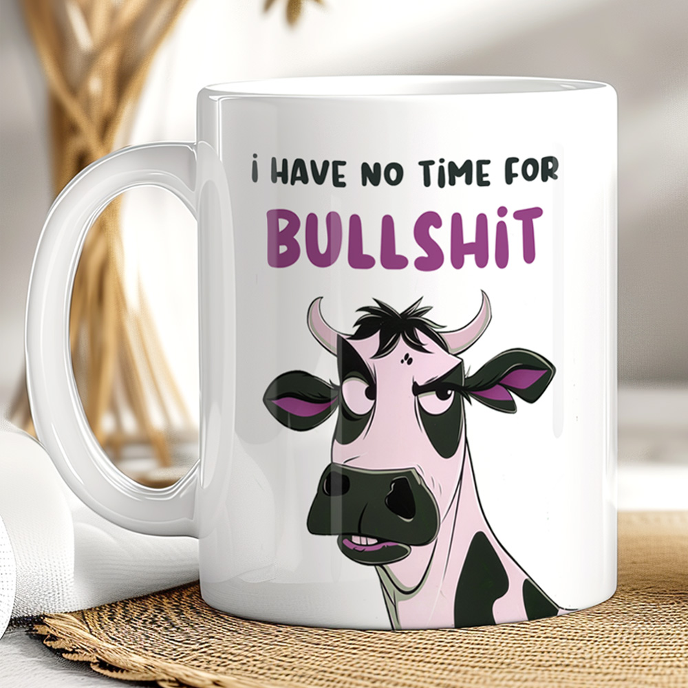 Personalised Funny Cow Mug Gift Sarcastic Humor Coffee Cup