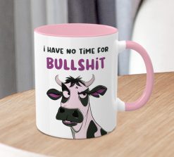Alternative view of Personalised Funny Cow Mug Gift Sarcastic Humor Coffee Cup