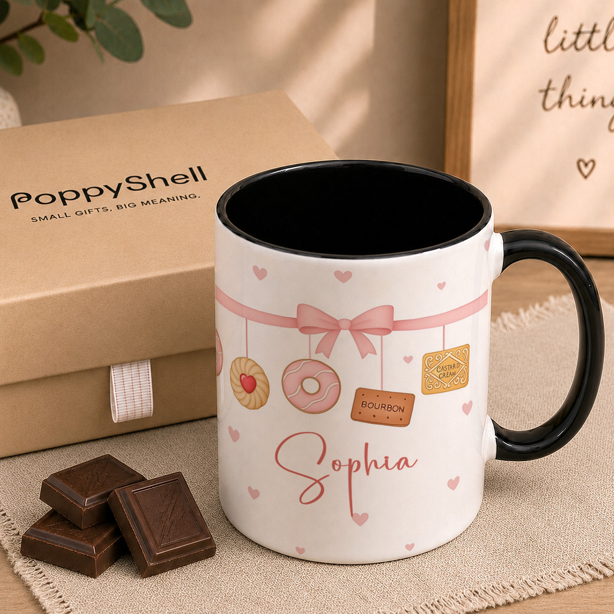 Personalised Biscuit Lover Mug – Custom Name Cute Cookie Coffee Cup - Image 3