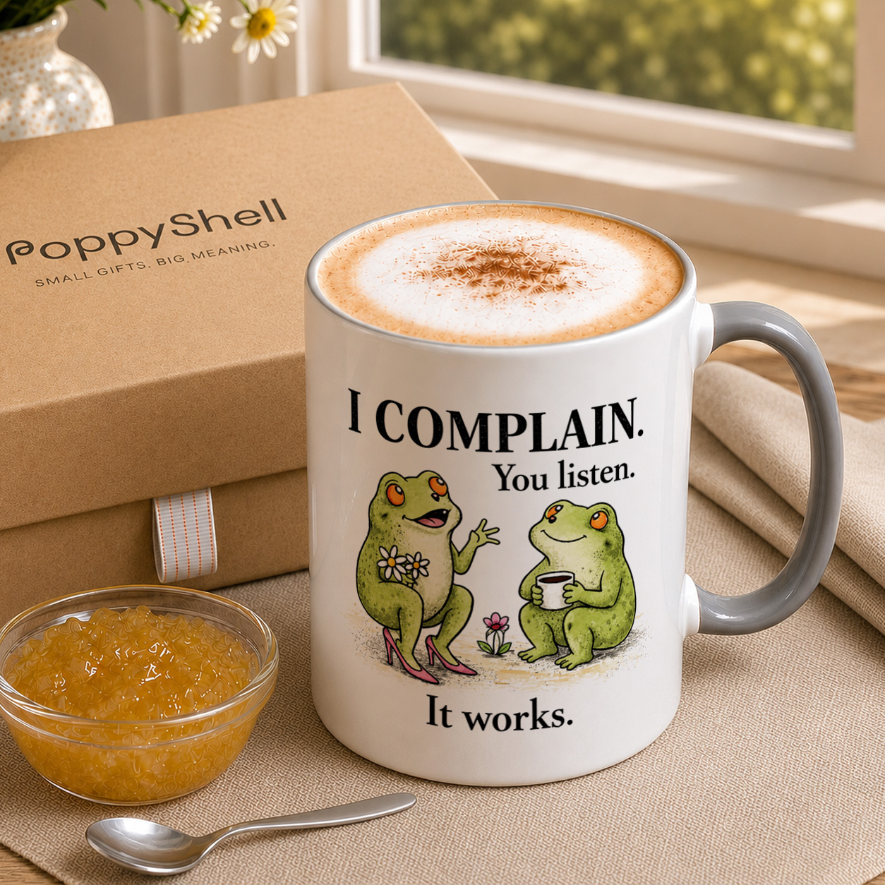 Funny Frog Coffee Mug – I Complain You Listen Mug - Image 3