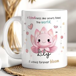 Personalised Kindness Lotus Flower Mug Gift