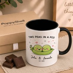 Personalised Two Peas in a Pod Mug – Couple Gift - Image 4