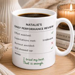 Personalised Daily Performance Review Mug