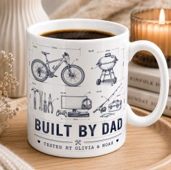 Personalised Built By Dad Mug – Custom Father’s Day Gift