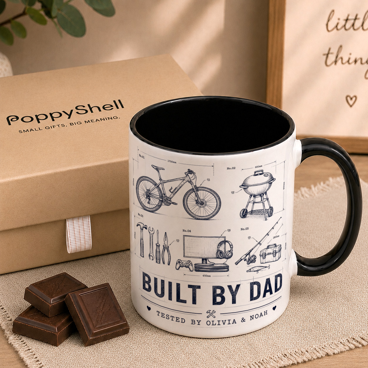 Personalised Built By Dad Mug – Custom Father’s Day Gift - Image 2