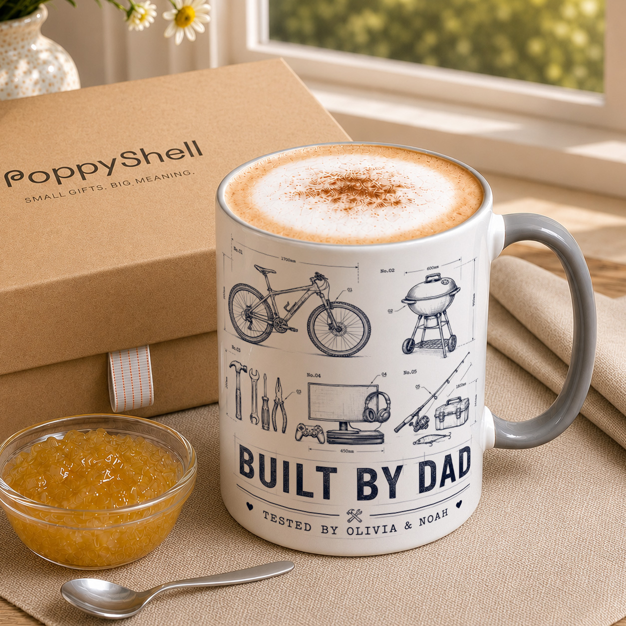 Personalised Built By Dad Mug – Custom Father’s Day Gift - Image 3
