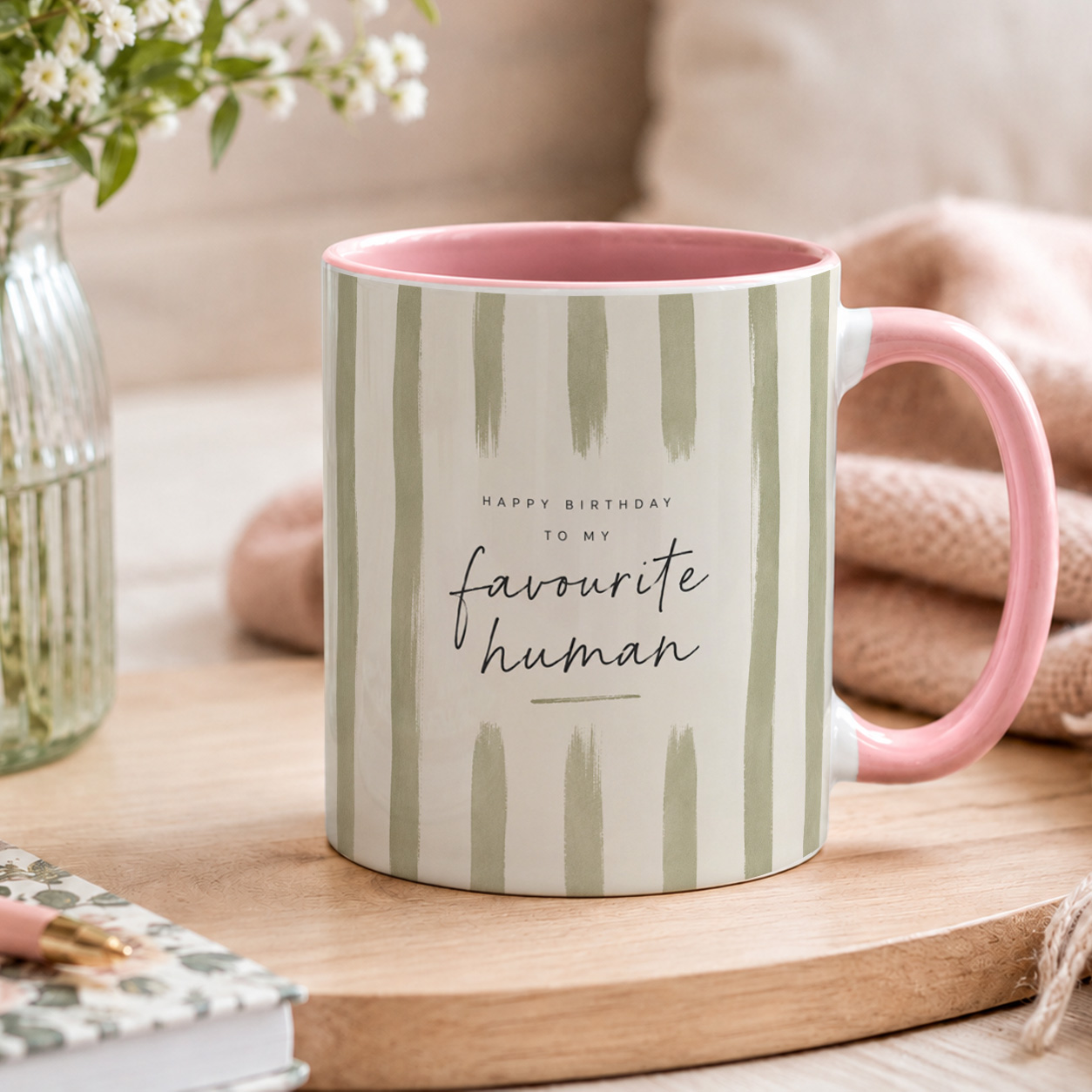 Favourite Human Birthday Mug – Minimalist Gift Mug - Image 4