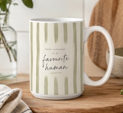 Favourite Human Birthday Mug – Minimalist Gift Mug - Image 5