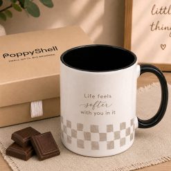 Alternative view of Life Feels Softer Mug – Cosy Aesthetic Coffee Cup