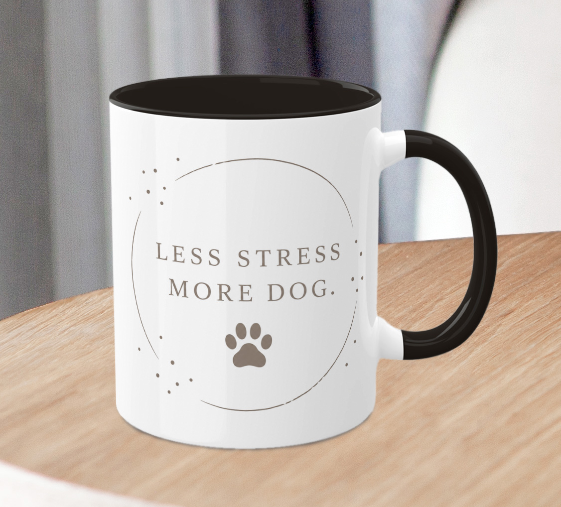 Less Stress More Dog Mug – Funny Dog Lover Coffee Cup - Image 2