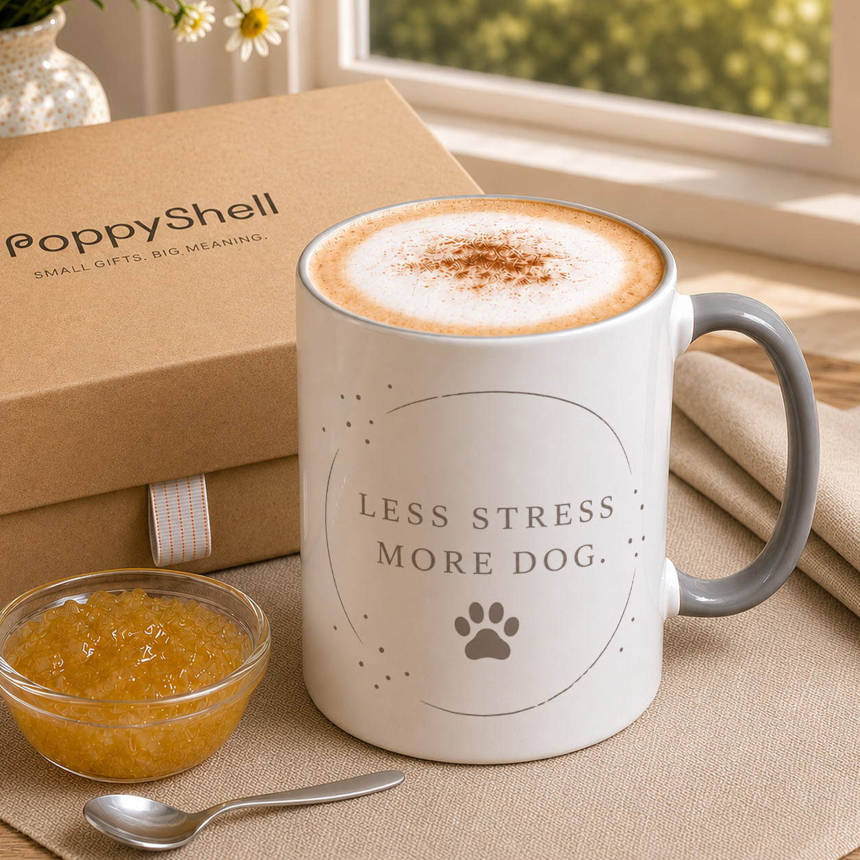 Less Stress More Dog Mug – Funny Dog Lover Coffee Cup - Image 3