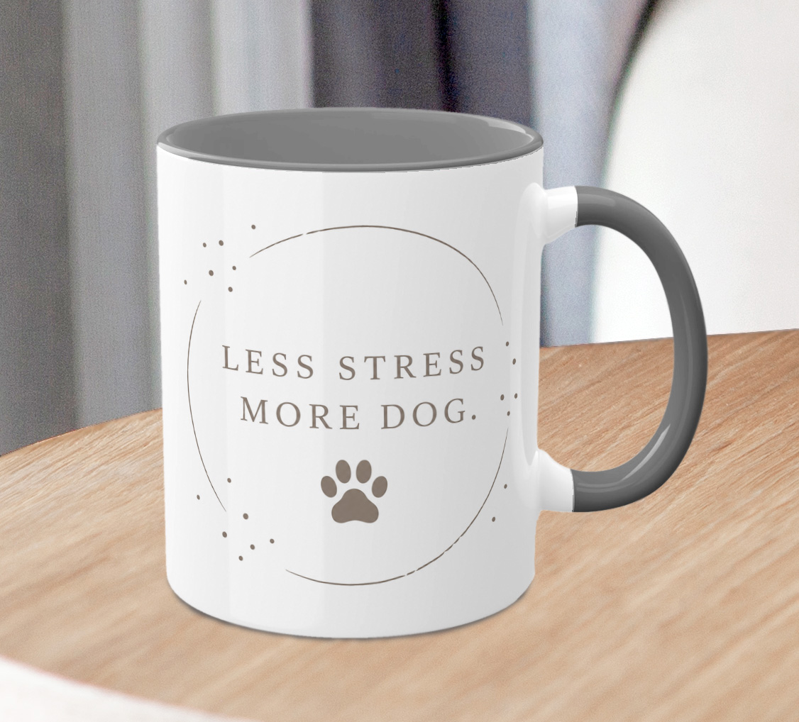 Less Stress More Dog Mug – Funny Dog Lover Coffee Cup - Image 3