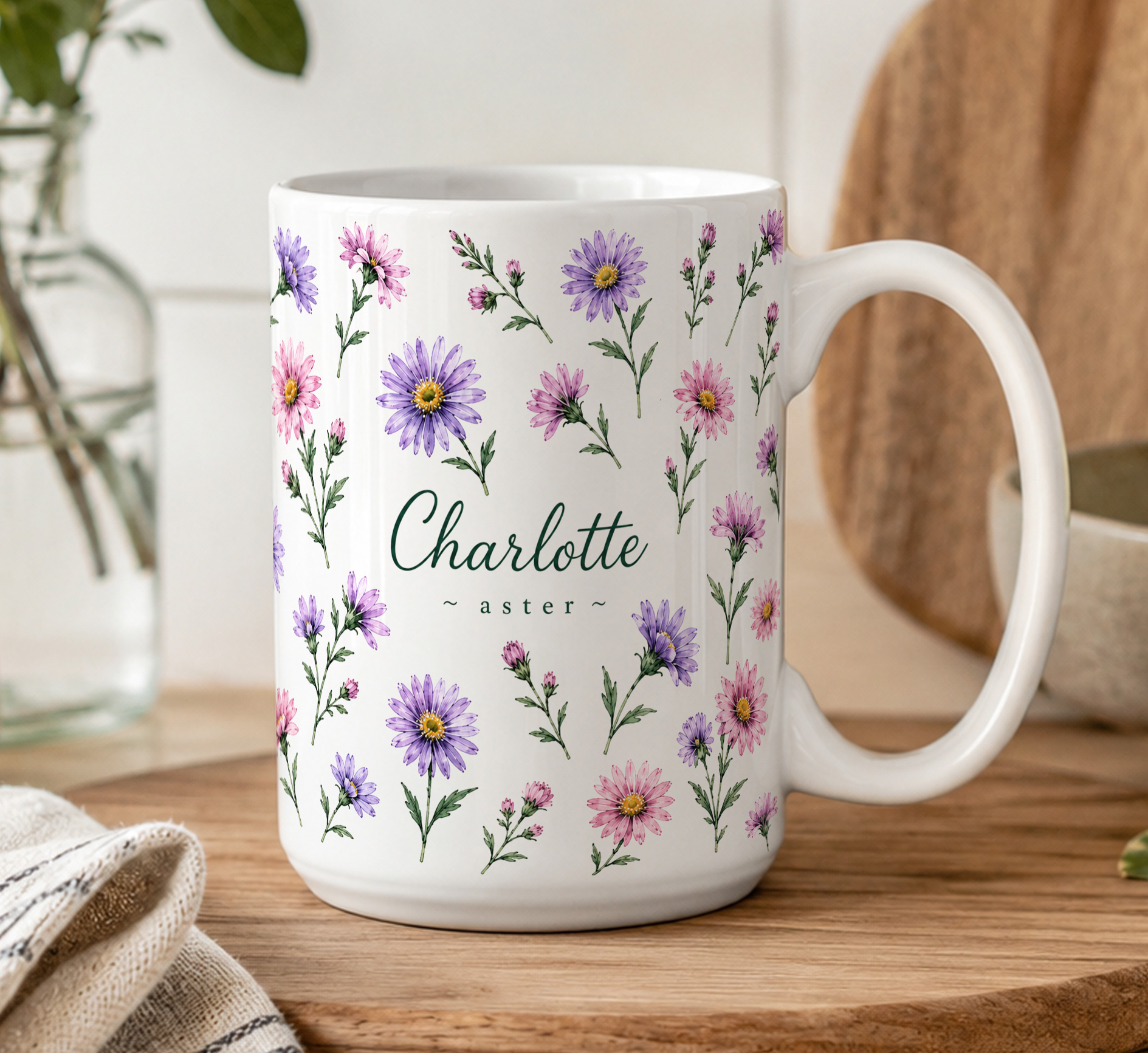 Personalised Birth Flower Mug — Custom Name & Birth Month Keepsake - Image 5