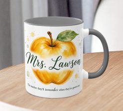 Alternative view of Personalised Teacher Apple Mug – Custom Name Thank You Gift