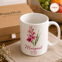 Personalised Birth Flower Mug – Custom Name Gift for Mum - Image 5