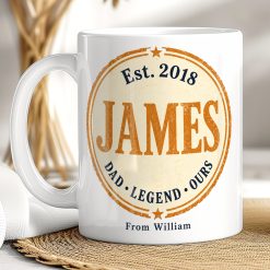 Personalised Dad Legend Mug – Custom Name & Year Gift for Father