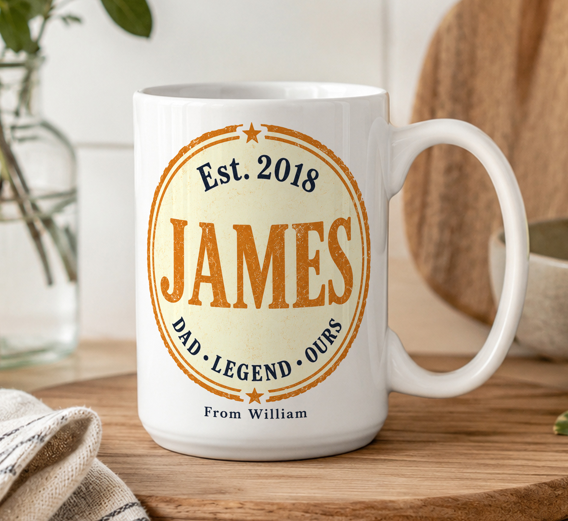 Personalised Dad Legend Mug – Custom Name & Year Gift for Father - Image 4