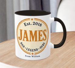 Alternative view of Personalised Dad Legend Mug – Custom Name & Year Gift for Father