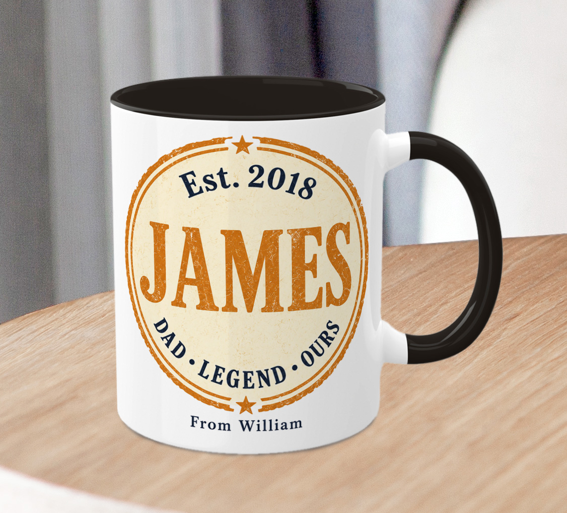 Personalised Dad Legend Mug – Custom Name & Year Gift for Father - Image 2