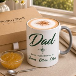 Personalised Dad Compass Mug – Custom Father's Gift with Children’s Names - Image 4