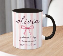 Personalised Bow Mug – Custom Name Gift for Daughter, Sister or Best Friend - Image 4