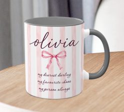 Personalised Bow Mug – Custom Name Gift for Daughter, Sister or Best Friend - Image 3