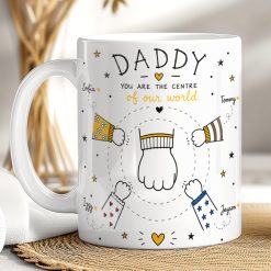 Personalised Daddy Mug – Custom Father's Gift with Kids' Names