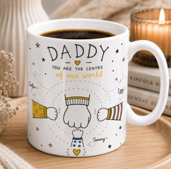 Personalised Daddy Mug – Custom Father's Gift with Kids' Names