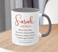 Alternative view of Personalised Mum Certificate Mug – Custom Name Gift from Kids
