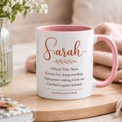 Personalised Mum Certificate Mug – Custom Name Gift from Kids - Image 4