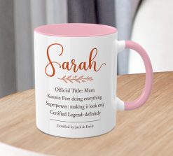 Personalised Mum Certificate Mug – Custom Name Gift from Kids - Image 3