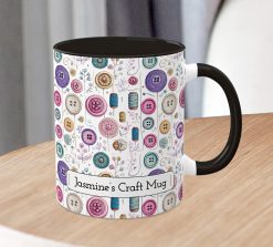 Personalised Sewing Mug – Custom Craft Lover Gift with Name - Image 4