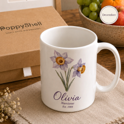 Personalised Birth Flower Mug – Custom Name Gift for Mum - Image 7