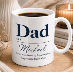 Personalised Dad Definition Mug – Custom Father Gift with Name