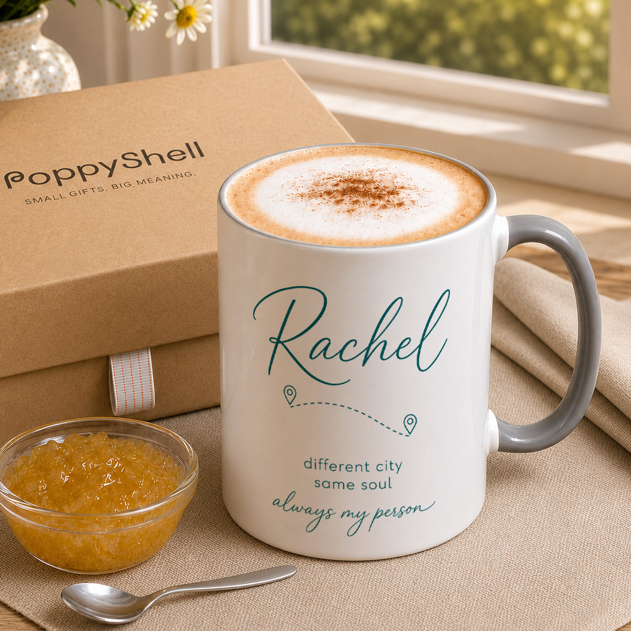 Personalised Best Friend Mug – Long Distance Friendship Gift with Name - Image 2