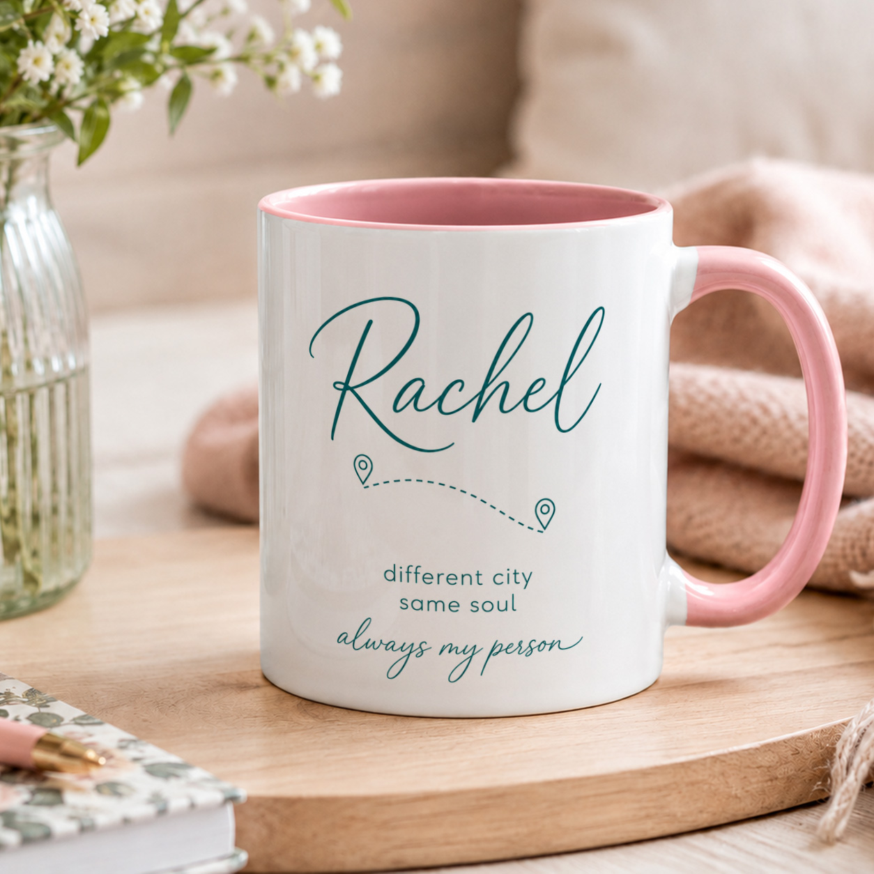 Personalised Best Friend Mug – Long Distance Friendship Gift with Name - Image 4